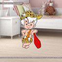 Boom Boom flintstones wooden figure printed
