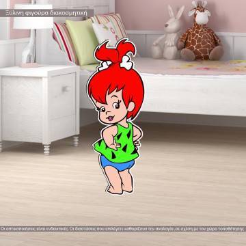 Pebbles flintstones wooden figure printed