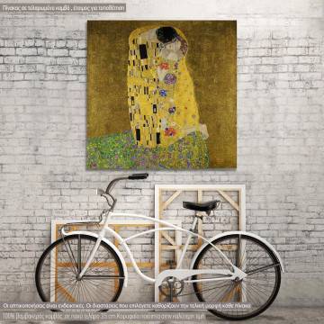 Πίνακας ζωγραφικής The kiss, Klimt Gustav, αντίγραφο σε καμβά