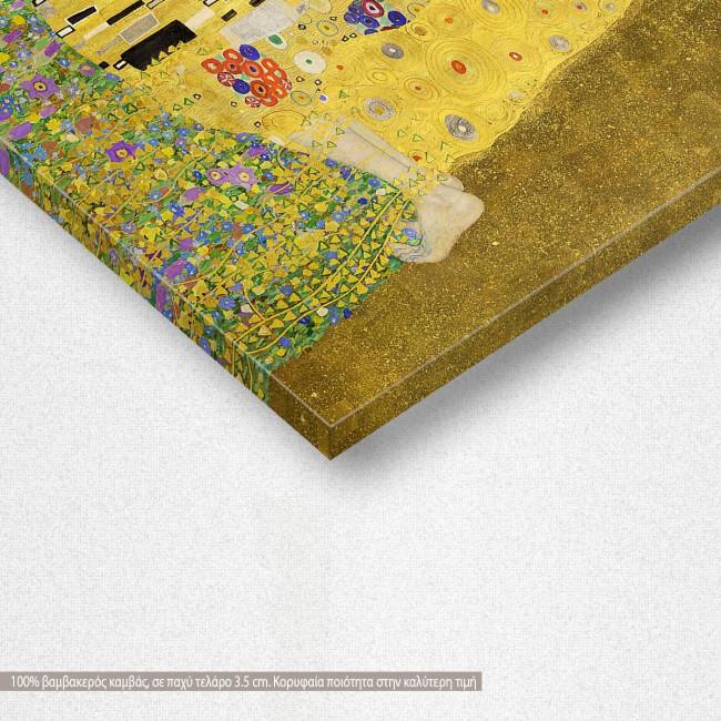 Canvas print The kiss (portrait), Klimt Gustav, detail