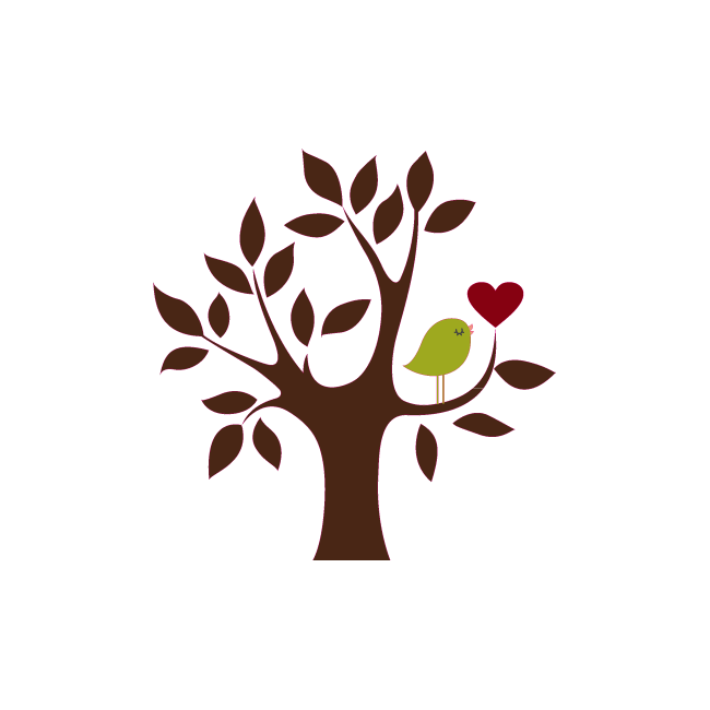 Wall stickers Tree, Heart and bird