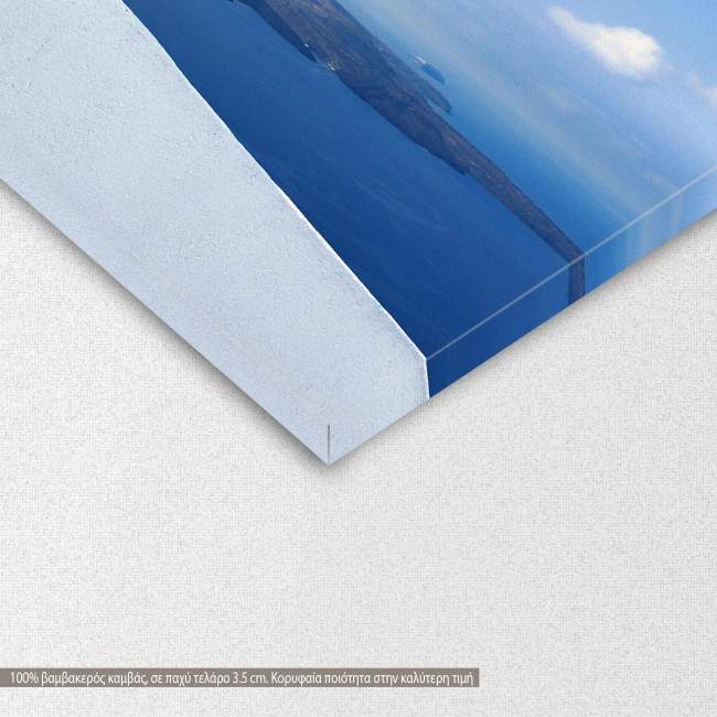 Canvas print Santorini island,  3 panels, detail