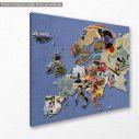 Canvas print Europe of painter's, side