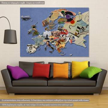 Canvas print Europe of painter's