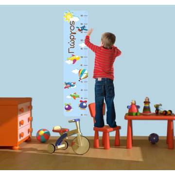 Wall stickers height measure Flying collection