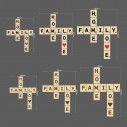 Ξύλινα γράμματα Scrabble, Home Family Love