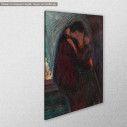 The kiss by E. Munch, αντίγραφο - αναπαραγωγή πίνακα σε καμβά, κοντινό