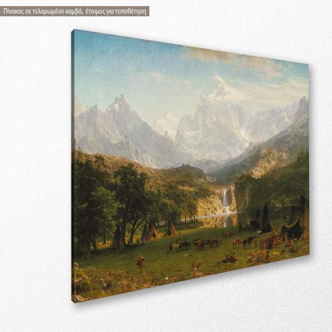 Canvas print The Rocky mountains, Lander's peak, Bierstadt A., side