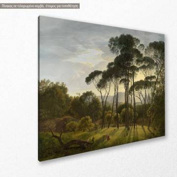 Canvas print Landscape with umbrella pines, Voogd 2
