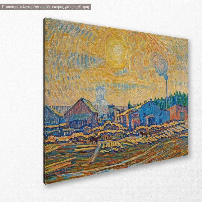 Canvas print The sawmill, Almqvist E., side