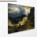 Canvas print Storm in the Rocky mountains, Mt. Rosalie, Bierstadt, side
