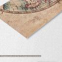 Canvas print Old world map in hemispheres five panels, detail