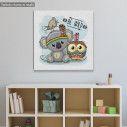 Kids canvas print Be Wild, Koala and owl tribal