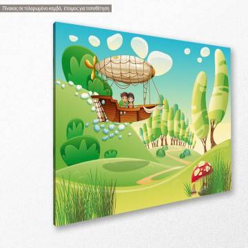 Kids canvas print Air balloon ride 2