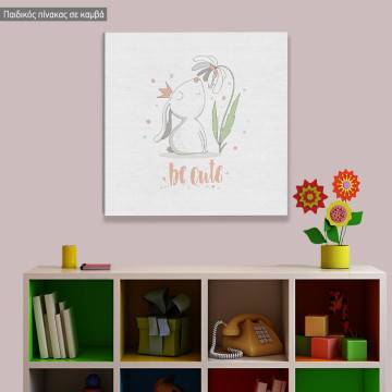 Kids canvas print Cute animals, Rabbit
