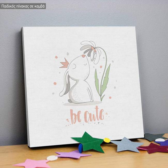 Kids canvas print Cute animals, Rabbit