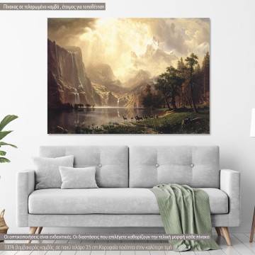 Canvas print Among the Sierra Nevada, Bierstadt