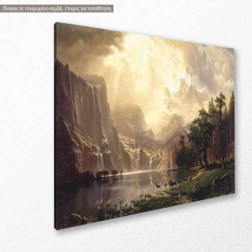 Canvas print Among the Sierra Nevada Bierstadt Framed canvas View 1 2