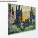 Canvas print Les cyprès à Cagnes, Cross H. E, side