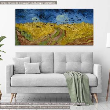 Canvas print Wheatfield with crows, van Gogh Vincent