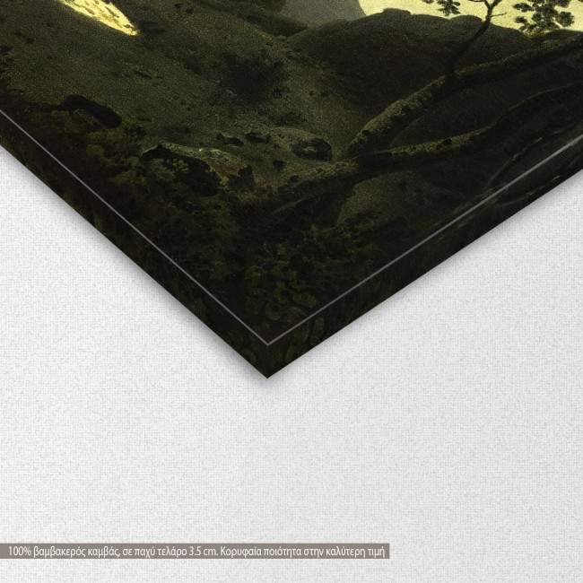 Canvas print Dovedale by moonlight, J. Wright of Derby, detail