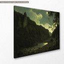 Canvas print Dovedale by moonlight, J. Wright of Derby, side