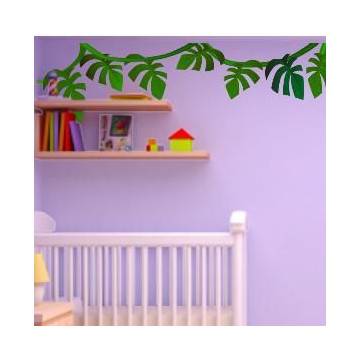Αυτοκόλλητα τοίχου παιδικά Φυτά της Ζούγκλας, μπορντούρα