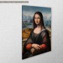 Canvas print A Da Vinci's student copy of Mona Lisa, side