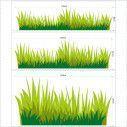 Kids wall stickers border Grass