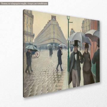 Πίνακας ζωγραφικής Paris street a rainy day, Caillebotte G., αντίγραφο σε καμβά 2