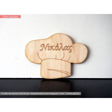 Wooden Chef's hat decorative figure