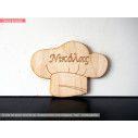 Wooden Chef's hat decorative figure