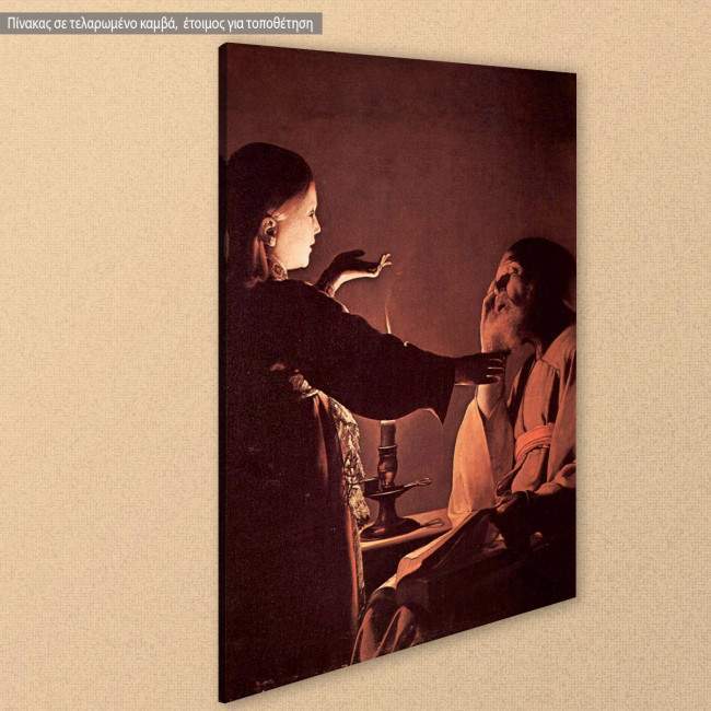 Canvas print St Joseph, appearance of angel, De La Tour Georges, side