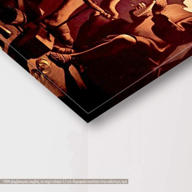 Canvas print The carpenter, Georges De La Tour, detail