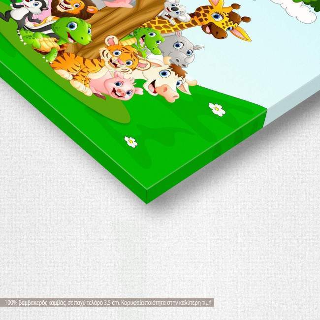 Kids canvas print Happy friends