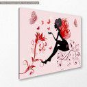 Canvas print Butterfly lady, side