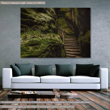 Canvas print Mountain steps
