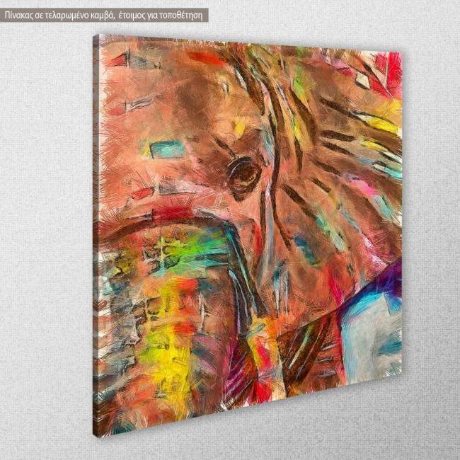 Canvas print Psychedelic elephant, side