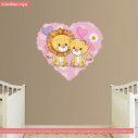 Wall stickers Heart and lions