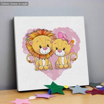 Kids canvas print Lion cubs 2