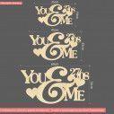 Ξύλινη πινακίδα You&me