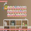 Wall stickers Train alphabet and animals