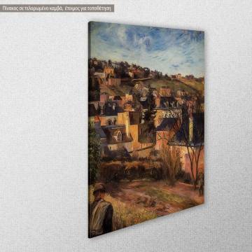 Πίνακας ζωγραφικής Blue roofs of Rouen Gauguin P αντίγραφο σε καμβά Όψη 1 2
