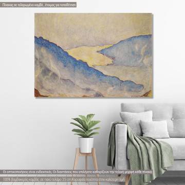 Πίνακας ζωγραφικής Evening mist on lake Thun, Hodler F., αντίγραφο σε καμβά