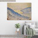 Canvas print Evening mist on lake Thun, Hodler F.