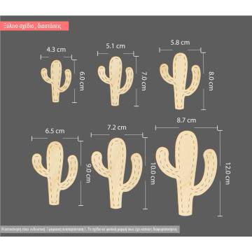 Wooden Cactus decorative figure 2