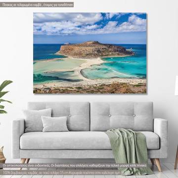 Canvas print Aegean, Balos, Crete