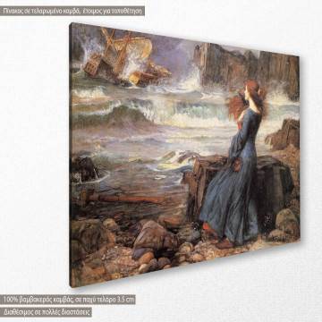 Canvas print Miranda, Waterhouse J. W. 2