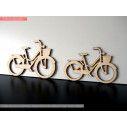 Wooden girly bicycle decorative figure