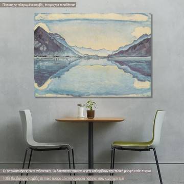 Πίνακας ζωγραφικής Thun with symmetric mirroring, Hodler F., αντίγραφο σε καμβά
